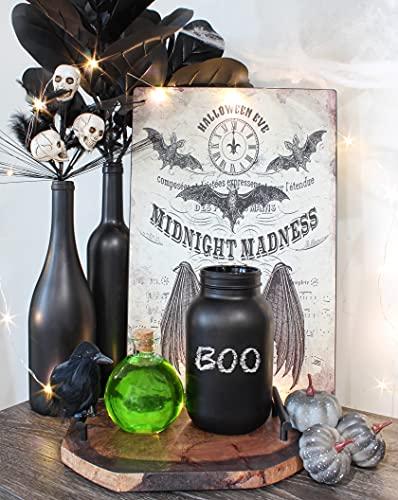Darware Black Chalkboard Mason Jars; Decorative Black-Coated Blackboard Surface Glass Jars for Arts and Crafts, Gifts, and Rustic Home Decor