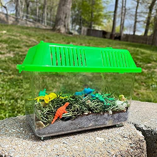 Darware Mini Plastic Terrariums (4-Pack); Tiny Portable Cages for Bug and Reptile Collecting