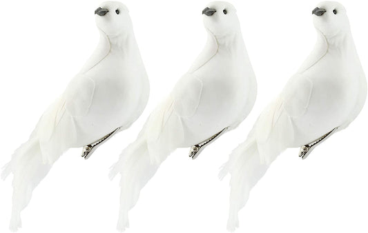 Large White Doves (Set of 3)
