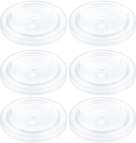 Replacement Lids for Acrylic Tumblers (6-Pack); Fits 3.75 Inch Wide Mouth Travel Cups