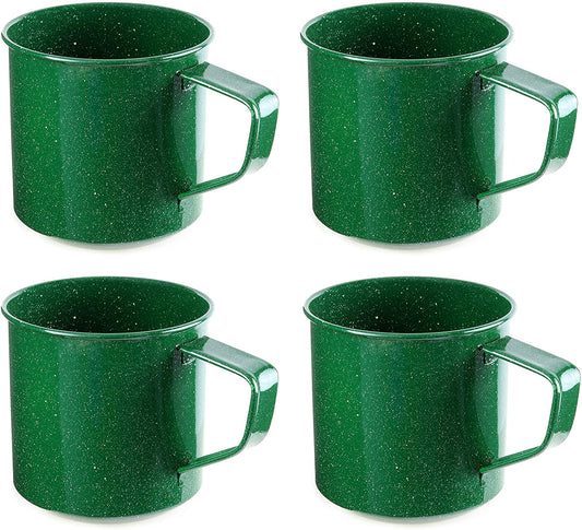Enamel Camping Coffee Mugs (Set of 4, 16oz)