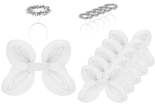 Christmas Angel Wings and Halos Sets (6-Pack)