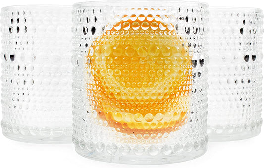 Little Hobnail Drinking Glasses (6oz, 4pk, Clear)