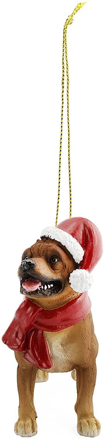 Pitbull Dog Christmas Ornament (Set of 6)