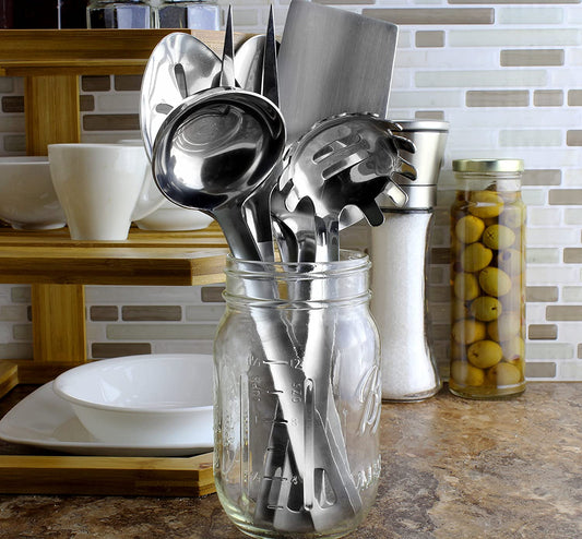 Complete Serving Spoon & Utensil Set (6-Piece Set)