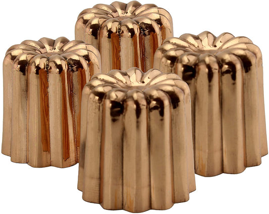 Copper Canelle Pastry Molds (4-Pack)