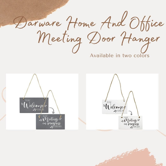 Meeting in Progress / Do Not Disturb Wood Sign