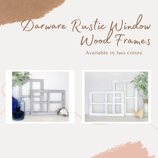 Rustic Window Wood Frames (2-Pack, 11 x 16 Inch, White)